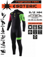 Гидрокостюм Esoteric Warrior II 3/2  Green/Red