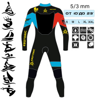 Гидрокостюм Esoteric Warrior 5/3  Blue/Red