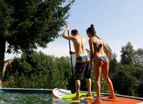 Выходные с Шаманом! В бассейне на САПе!)